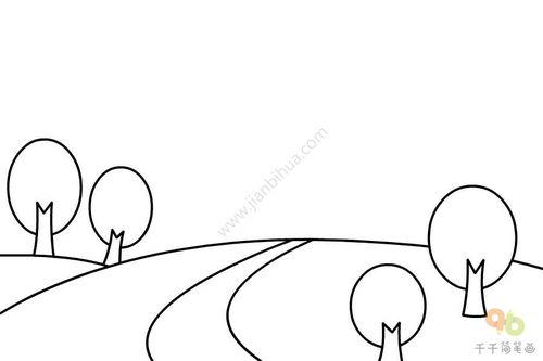 小路简笔画图片大全,描绘生活中的美好瞬间