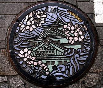 艺术井盖图片大全,城市地下的创意画卷