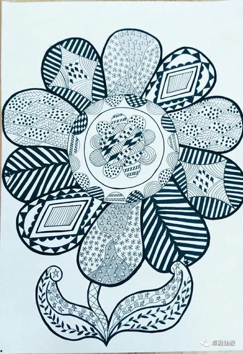 幼儿园线描画图片大全,线描画作品集锦