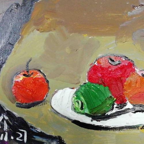 儿童苹果画画图片,儿童苹果画作中的色彩与创意